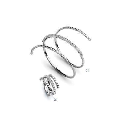 Bracciale e anello con diamanti - collezione Assoluta